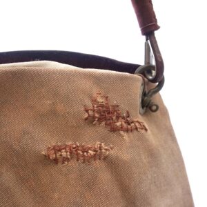 hand-stitched repairs