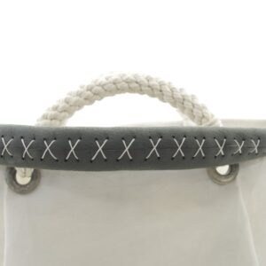 Detachable Shoulder handle , cotton and grey leather