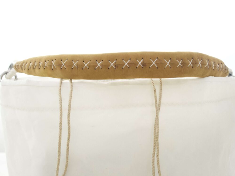 manico cotone/pelle cucito a mano staccabile