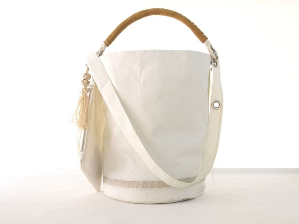 waka sacca bianca con manico a spalla