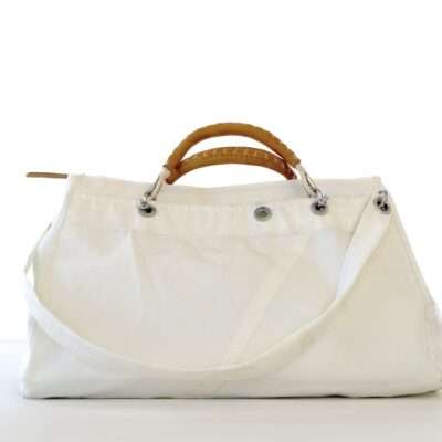 Grand sac de voyages en voile blanche