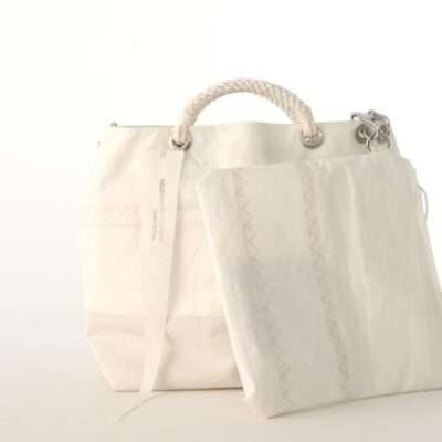 shopping in vela con pochette staccabile