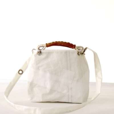 mini shopping in vela bianca con chiusura