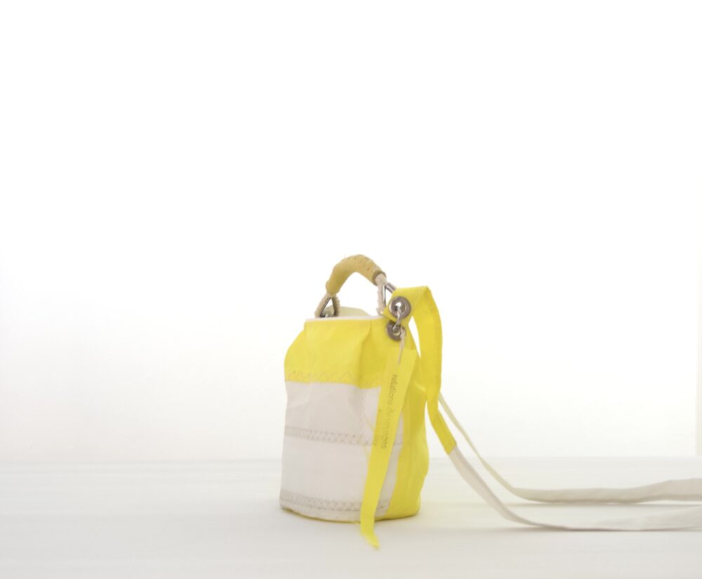 Petit sac sean en voile de Hobie Cat blanc/jaune