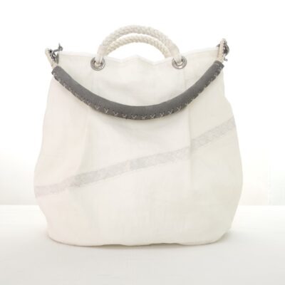 sac seau blanc avec fermeture